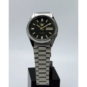 Custom Seiko Mod • Silver SNX Black Gold Day Date • 37mm